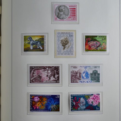 Collection timbres de Monaco 1885-1980 neufs et oblitérés en album lux. Collection timbres de Monaco 1885-1980 neufs et oblitérés en album lux.