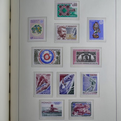 Collection timbres de Monaco 1885-1980 neufs et oblitérés en album lux. Collection timbres de Monaco 1885-1980 neufs et oblitérés en album lux.