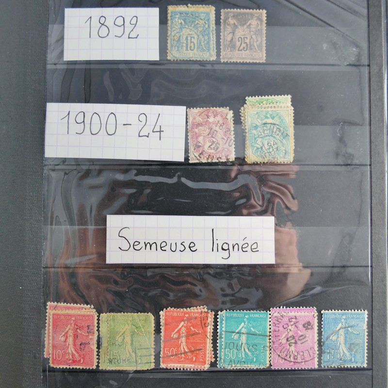 Lot de timbres de France 1892-2014 oblitérés en 6 albums. - Philantologie