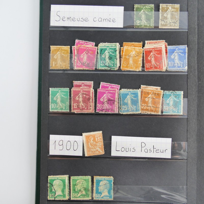 Lot de timbres de France 1892-2014 oblitérés en 6 albums. - Philantologie
