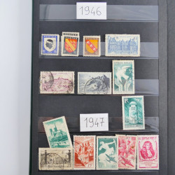 Lot de timbres de France 1892-2014 oblitérés en 6 albums.