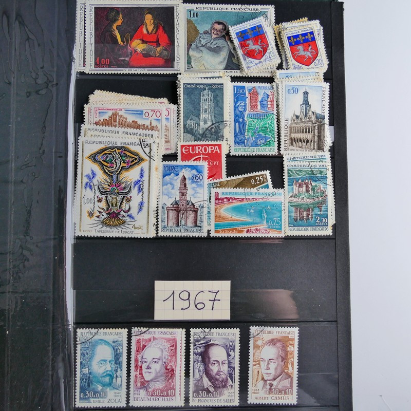 Lot de timbres de France 1892-2014 oblitérés en 6 albums. - Philantologie