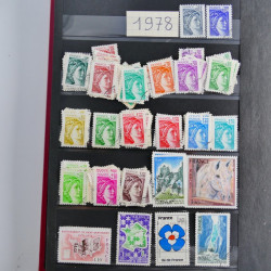 Lot de timbres de France 1892-2014 oblitérés en 6 albums.
