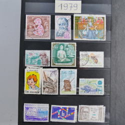 Lot de timbres de France 1892-2014 oblitérés en 6 albums.