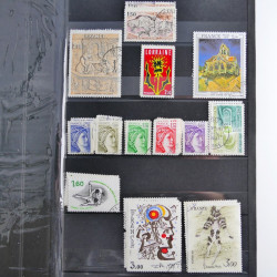 Lot de timbres de France 1892-2014 oblitérés en 6 albums.