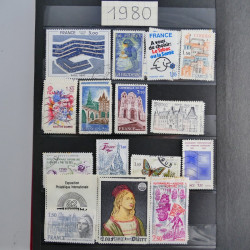 Lot de timbres de France 1892-2014 oblitérés en 6 albums.