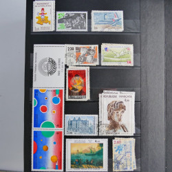 Lot de timbres de France 1892-2014 oblitérés en 6 albums.