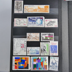 Lot de timbres de France 1892-2014 oblitérés en 6 albums.