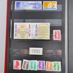 Lot de timbres de France 1892-2014 oblitérés en 6 albums.