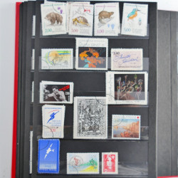 Lot de timbres de France 1892-2014 oblitérés en 6 albums.