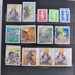 Lot de timbres de France 1892-2014 oblitérés en 6 albums.