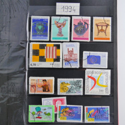 Lot de timbres de France 1892-2014 oblitérés en 6 albums.