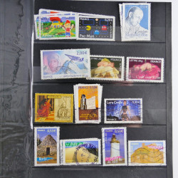 Lot de timbres de France 1892-2014 oblitérés en 6 albums.
