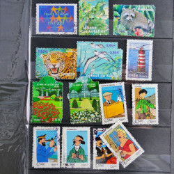 Lot de timbres de France 1892-2014 oblitérés en 6 albums.