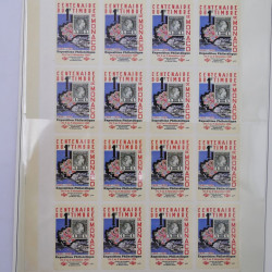 Vrac philatélique de timbres du monde neufs et oblitérés en un carton.