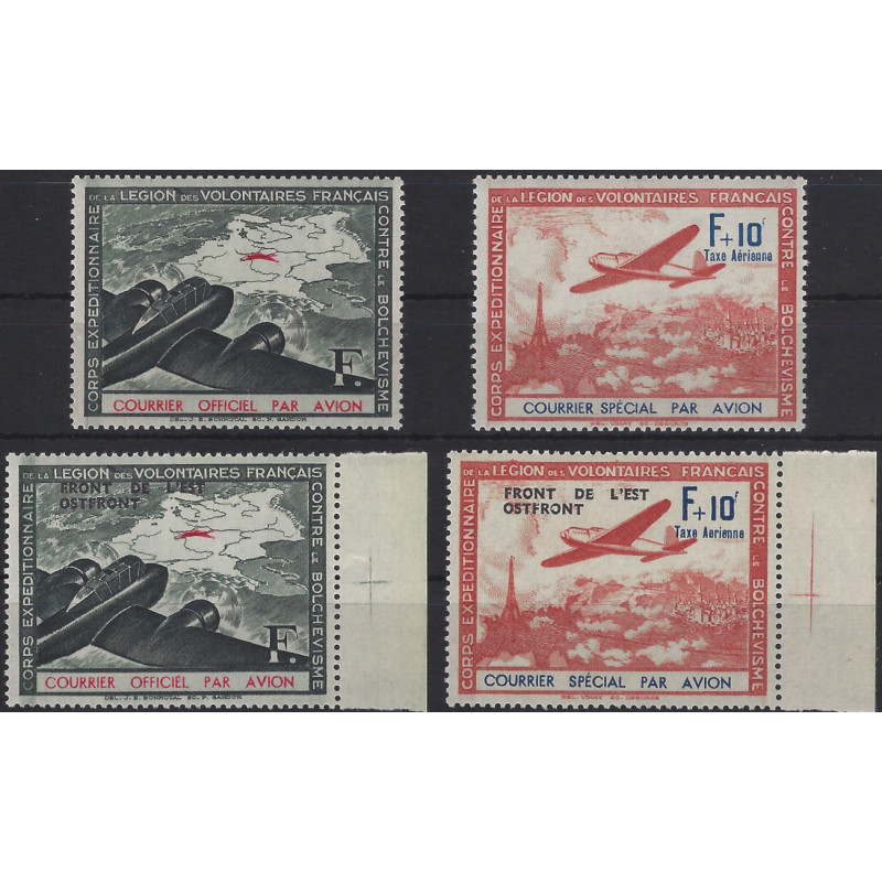 LVF timbres de France N°2-5 série neuf**.