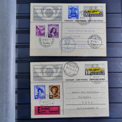 Suisse lot de 37 lettres, entiers, FDC 1921-1990 en un album.