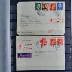 Suisse lot de 37 lettres, entiers, FDC 1921-1990 en un album.