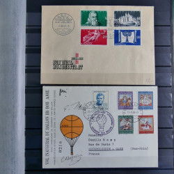 Suisse lot de 37 lettres, entiers, FDC 1921-1990 en un album.