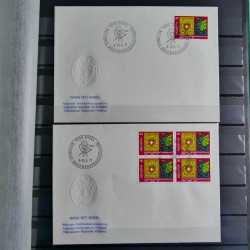 Suisse lot de 37 lettres, entiers, FDC 1921-1990 en un album.