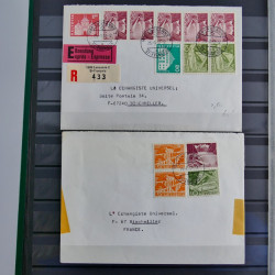 Suisse lot de 37 lettres, entiers, FDC 1921-1990 en un album.