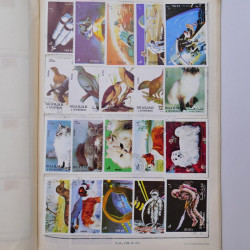 Vrac philatélique de timbres du monde neufs et oblitérés en un carton.