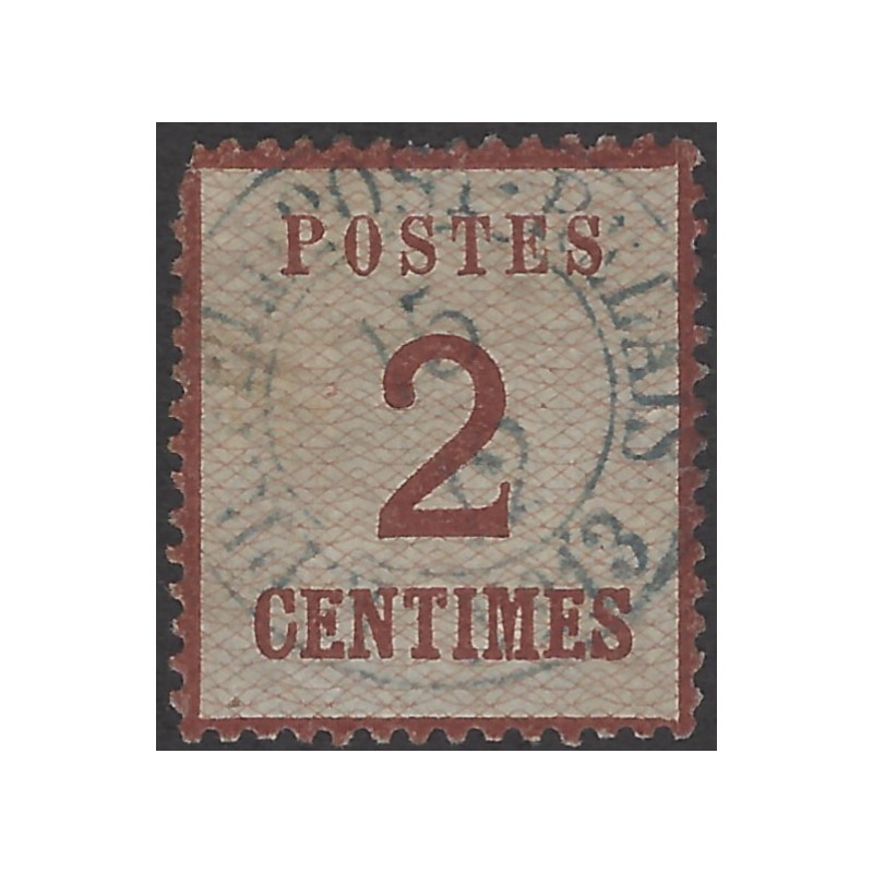 Alsace Lorraine timbre N°2 oblitéré.