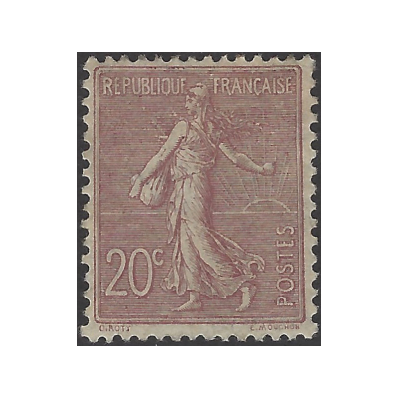 Semeuse lignée timbre de France N°131neuf*.