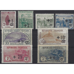 Orphelins de guerre timbres de France N°162-169 série neuf*.
