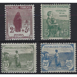 Orphelins de guerre timbres de France N°148-151 neuf*.
