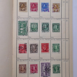 Lot de timbres de Canada 1870-1990 oblitérés en 4 carnets à choix.