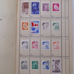 Lot de timbres de Canada 1870-1990 oblitérés en 4 carnets à choix.