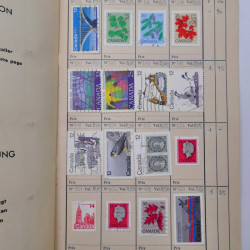 Lot de timbres de Canada 1870-1990 oblitérés en 4 carnets à choix.