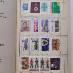 Lot de timbres de Canada 1870-1990 oblitérés en 4 carnets à choix.