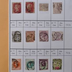 Lot de timbres de Grande Bretagne 1862-1996 oblitérés en 5 carnets à choix.
