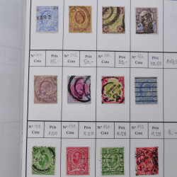Lot de timbres de Grande Bretagne 1862-1996 oblitérés en 5 carnets à choix.