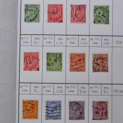 Lot de timbres de Grande Bretagne 1862-1996 oblitérés en 5 carnets à choix.