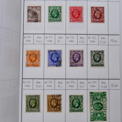 Lot de timbres de Grande Bretagne 1862-1996 oblitérés en 5 carnets à choix.