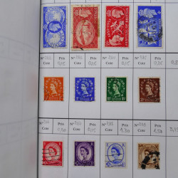 Lot de timbres de Grande Bretagne 1862-1996 oblitérés en 5 carnets à choix.