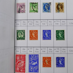 Lot de timbres de Grande Bretagne 1862-1996 oblitérés en 5 carnets à choix.