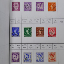 Lot de timbres de Grande Bretagne 1862-1996 oblitérés en 5 carnets à choix.