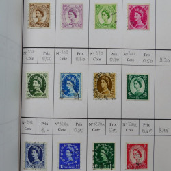 Lot de timbres de Grande Bretagne 1862-1996 oblitérés en 5 carnets à choix.
