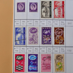 Lot de timbres de Grande Bretagne 1862-1996 oblitérés en 5 carnets à choix.