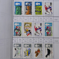 Lot de timbres de Grande Bretagne 1862-1996 oblitérés en 5 carnets à choix.