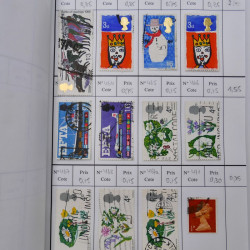 Lot de timbres de Grande Bretagne 1862-1996 oblitérés en 5 carnets à choix.