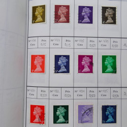 Lot de timbres de Grande Bretagne 1862-1996 oblitérés en 5 carnets à choix.