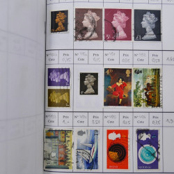 Lot de timbres de Grande Bretagne 1862-1996 oblitérés en 5 carnets à choix.