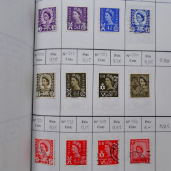 Lot de timbres de Grande Bretagne 1862-1996 oblitérés en 5 carnets à choix.