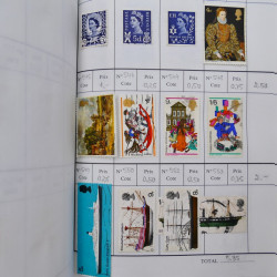 Lot de timbres de Grande Bretagne 1862-1996 oblitérés en 5 carnets à choix.