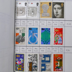 Lot de timbres de Grande Bretagne 1862-1996 oblitérés en 5 carnets à choix.
